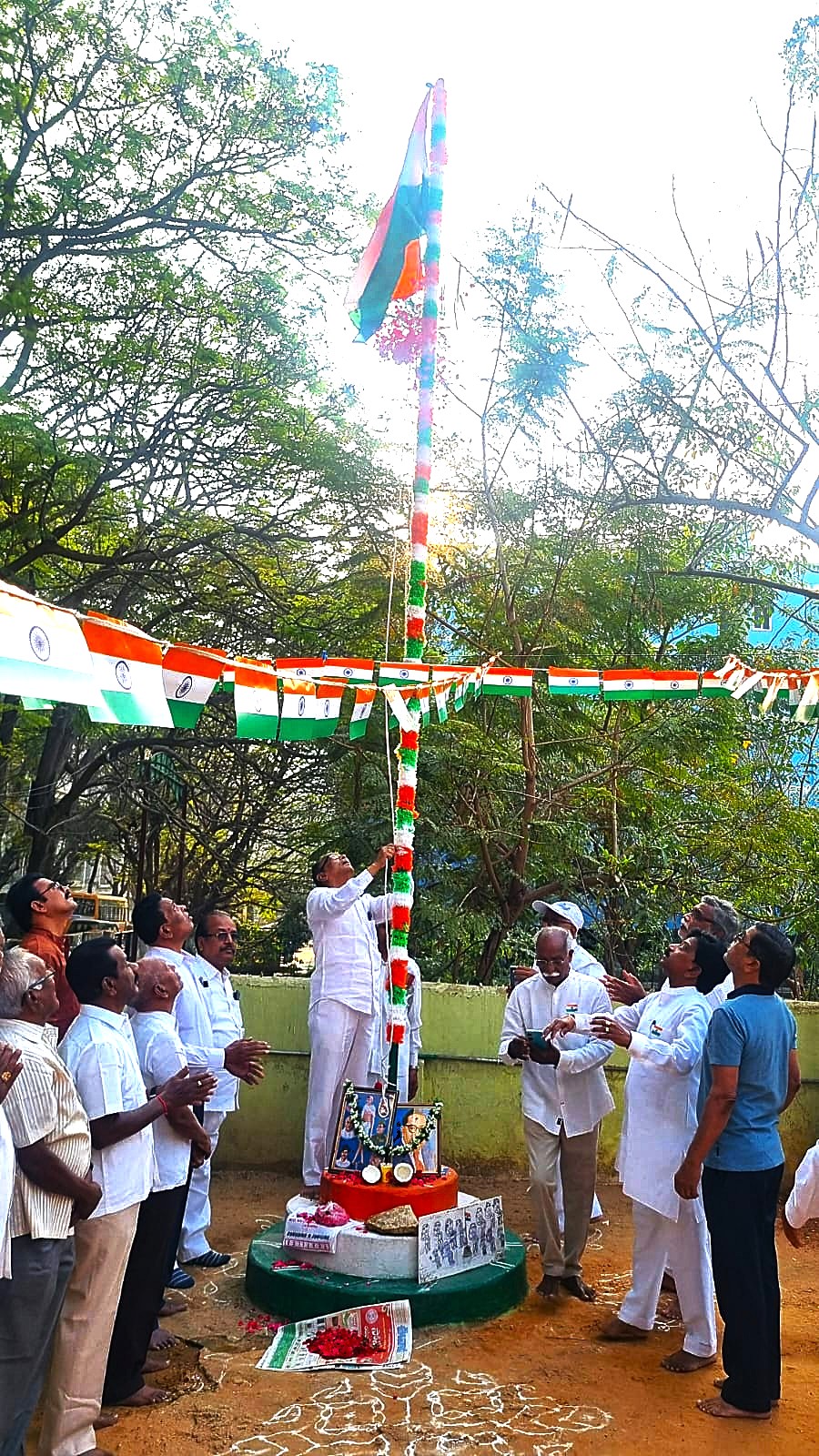 12 The President of the association unfurling the flag on 26 January 2026 Republic day.jpeg